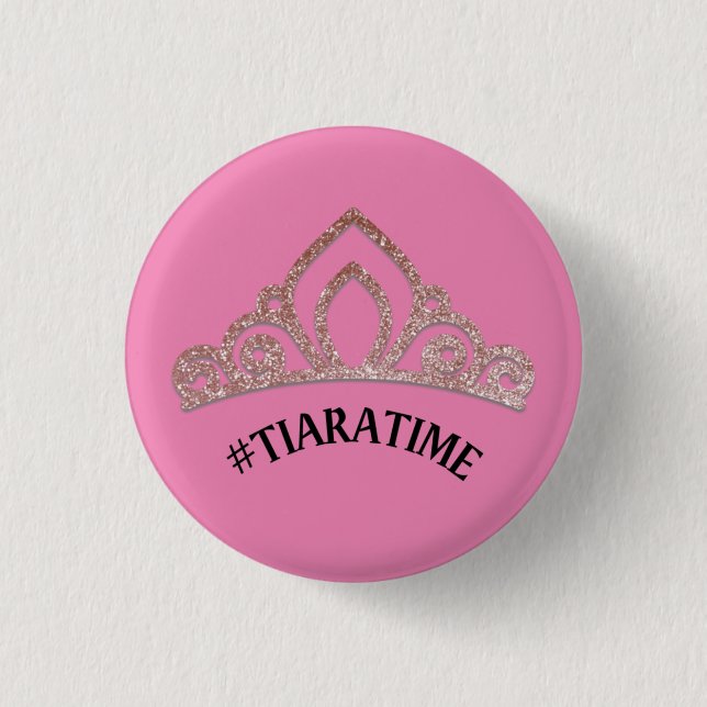 Badge Rond 2,50 Cm Bouton Heure Tiara (Devant)