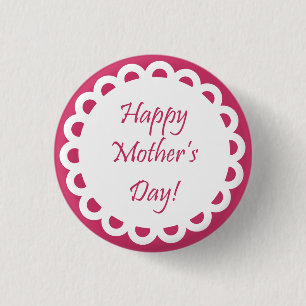 Badge Rond 2,50 Cm Bouton heureux du jour de mère