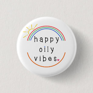 Badge Rond 2,50 Cm Bouton huileux heureux de vibraphone