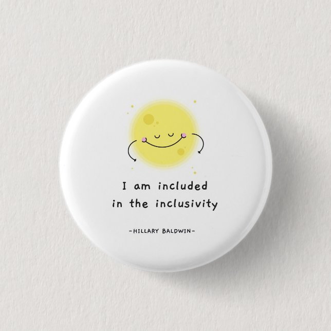 Badge Rond 2,50 Cm Bouton Inclusivité (Devant)