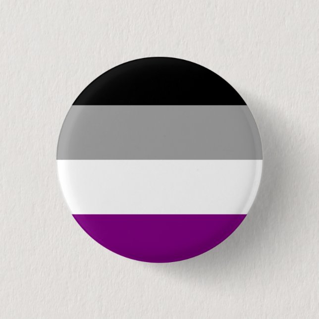 Badge Rond 2,50 Cm Bouton Indicateur Asexuel (Devant)