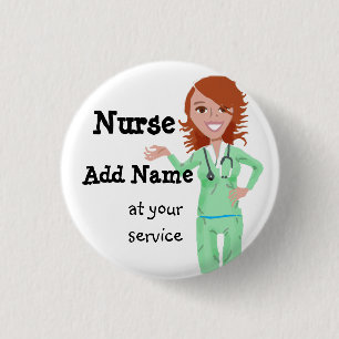 Badge Rond 2,50 Cm Bouton infirmière personnalisée
