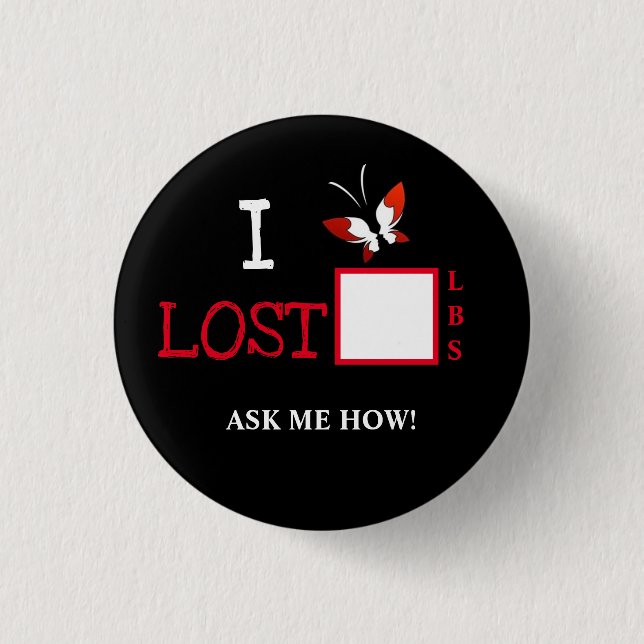 Badge Rond 2,50 Cm Bouton J'AI PERDU (Devant)