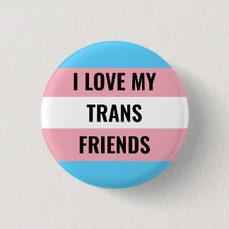 Badge Rond 2,50 Cm Bouton J'aime mes amis trans