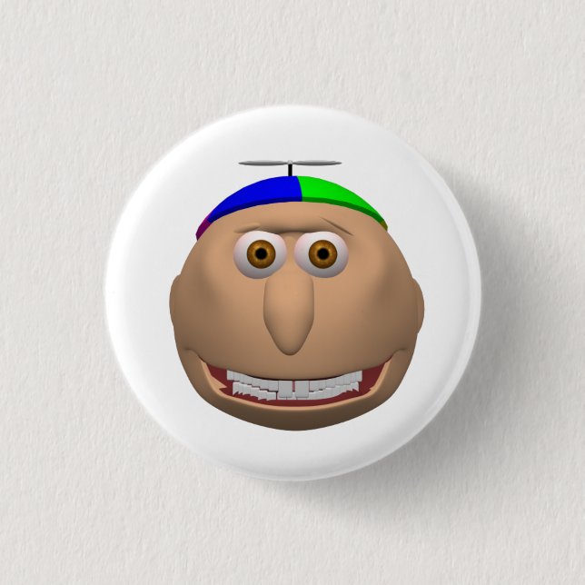 Badge Rond 2,50 Cm Bouton Johnny Small (Devant)
