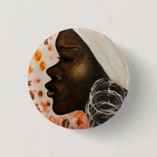 Badge Rond 2,50 Cm Bouton jolie femme africaine