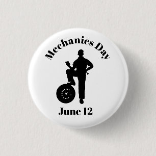 Badge Rond 2,50 Cm Bouton Jour Mécanique