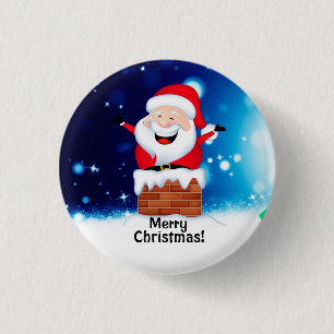 Badge Rond 2,50 Cm Bouton Joyeux Noël rond