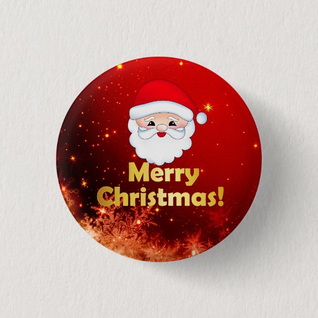 Badge Rond 2,50 Cm Bouton Joyeux Noël rond (Devant)
