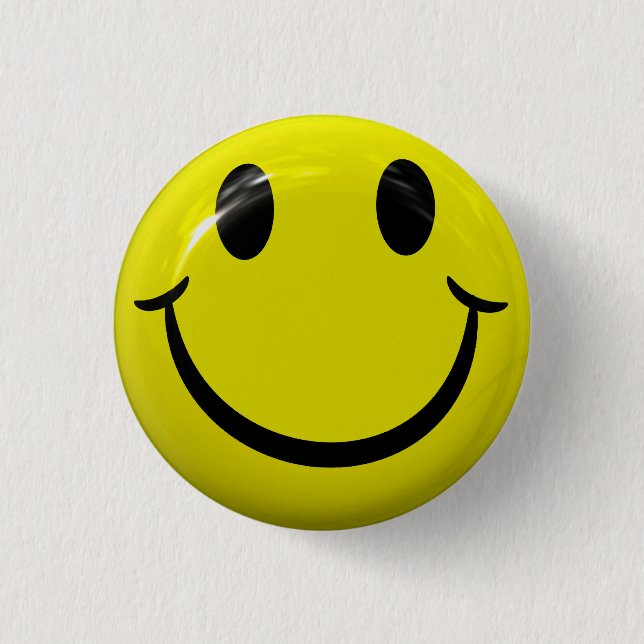 Badge Rond 2,50 Cm Bouton Joyeux Visage (Devant)