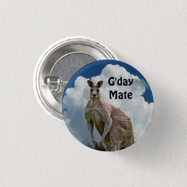 Badge Rond 2,50 Cm Bouton Kangaroo (Devant & derrière)