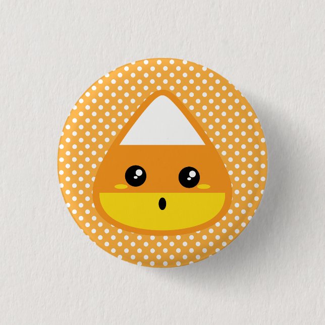 Badge Rond 2,50 Cm Bouton Kawaii Candy Corn (Devant)