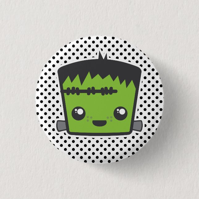 Badge Rond 2,50 Cm Bouton Kawaii Frankenstein (Devant)