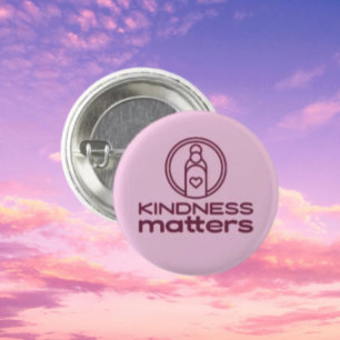 Badge Rond 2,50 Cm Bouton Kindness Matters - Bouteille Kindness