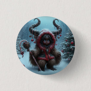 Badge Rond 2,50 Cm Bouton Krampus de Noël