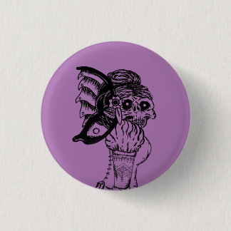 Badge Rond 2,50 Cm Bouton Lady Macbeth