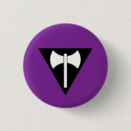Badge Rond 2,50 Cm Bouton lesbien de fierté (Labrys)