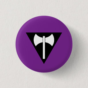 Badge Rond 2,50 Cm Bouton lesbien de fierté (Labrys)