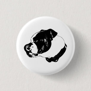Badge Rond 2,50 Cm Bouton Lick Bulldog