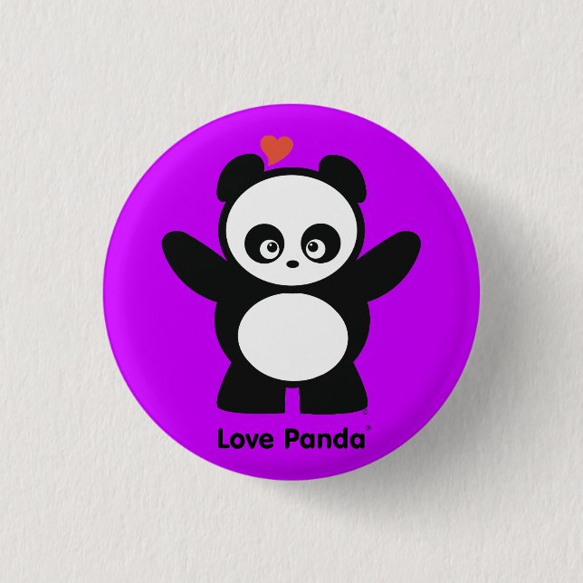 Badge Rond 2,50 Cm Bouton Love Panda® (Devant)