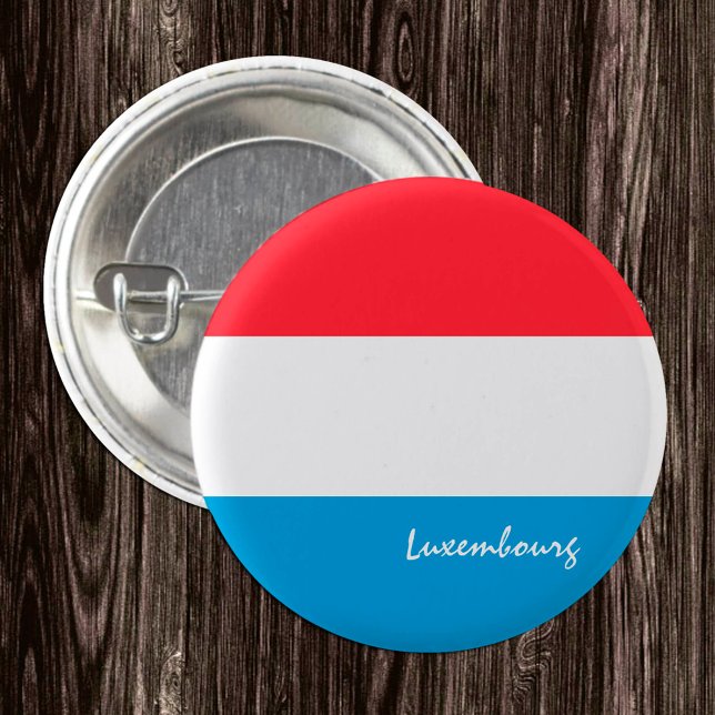 Badge Rond 2,50 Cm Bouton Luxembourg, Drapeau Luxembourg patriotique (Créateur téléchargé)