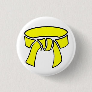 Badge Rond 2,50 Cm Bouton luxuriant jaune de ceinture