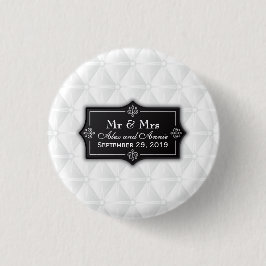 Badge Rond 2,50 Cm Bouton Luxuriant Personnalisé Mariage
