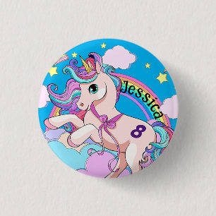 Badge Rond 2,50 Cm Bouton Magical Unicorn Party