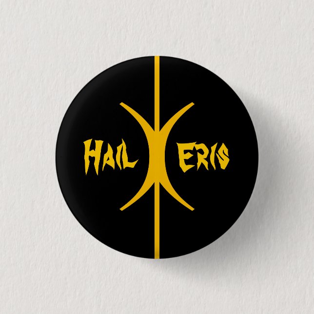Badge Rond 2,50 Cm Bouton Main d'or d'Eris (Devant)