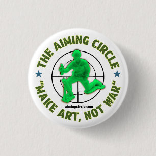 Badge Rond 2,50 Cm Bouton "Make Art, not War"