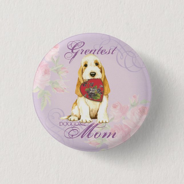 Badge Rond 2,50 Cm Bouton Maman Coeur GBGV (Devant)
