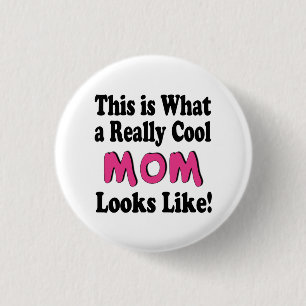 Badge Rond 2,50 Cm Bouton maman cool