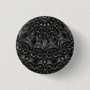 Badge Rond 2,50 Cm Bouton Mandala au charbon
