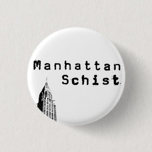 Badge Rond 2,50 Cm Bouton Manhattan Schist "Chrysler"