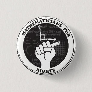 Badge Rond 2,50 Cm Bouton Mathématiciens pour les droits