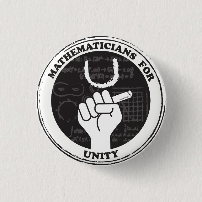 Badge Rond 2,50 Cm Bouton Mathématiciens pour Unité (Devant)