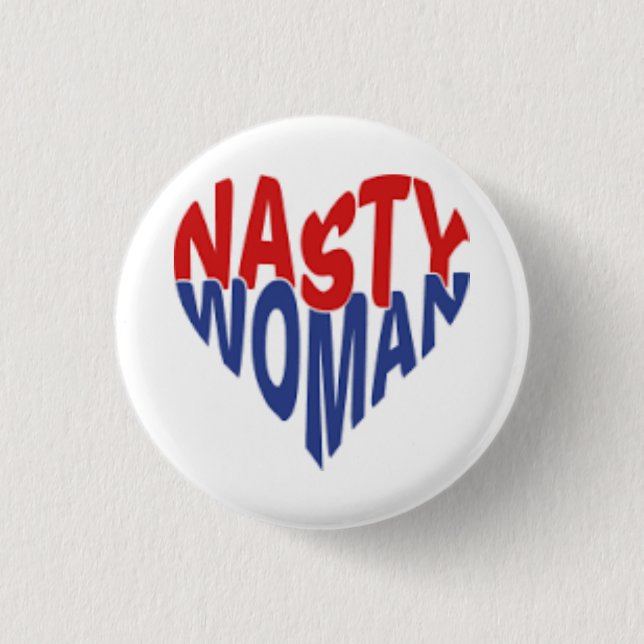 Badge Rond 2,50 Cm Bouton méchant de femme (Devant)