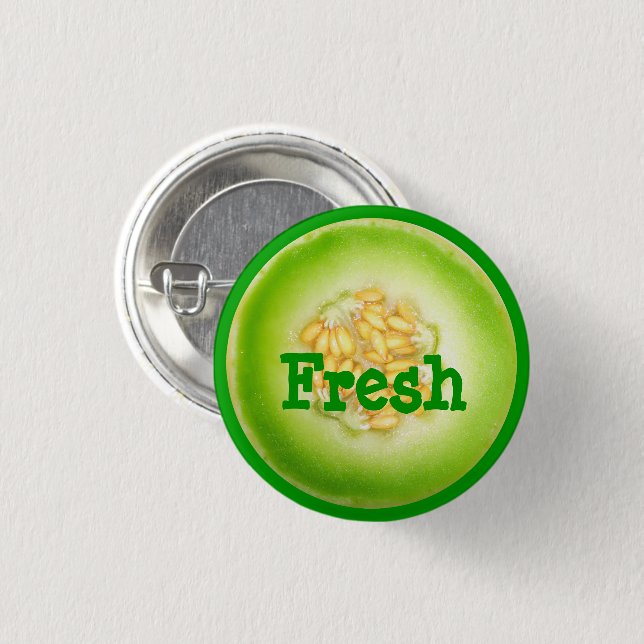 Badge Rond 2,50 Cm Bouton melon miel (Devant & derrière)
