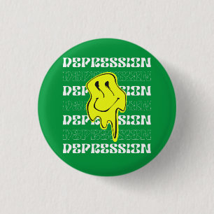 Badge Rond 2,50 Cm Bouton MELT_Dépression_Vert