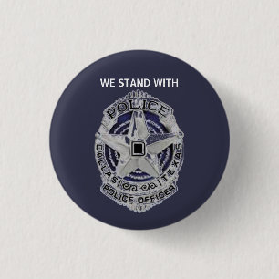 Badge Rond 2,50 Cm Bouton Memorial des policiers de Dallas