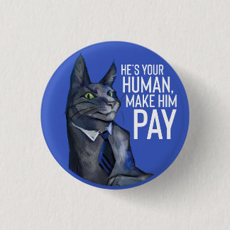 Badge Rond 2,50 Cm Bouton Meow Meow Pufffytail