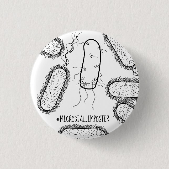 Badge Rond 2,50 Cm Bouton microbien d'Imposter (Devant)