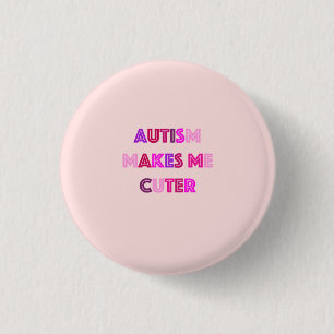 Badge Rond 2,50 Cm Bouton mignon d'autisme