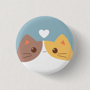 Badge Rond 2,50 Cm Bouton mignon de chat