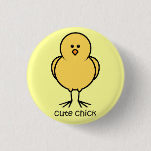 Badge Rond 2,50 Cm Bouton mignon de poussin