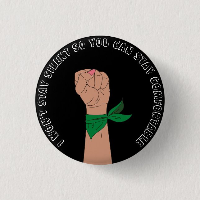 Badge Rond 2,50 Cm Bouton militant féministe (Devant)