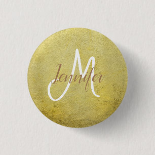 Badge Rond 2,50 Cm Bouton Monogram simple rond classique