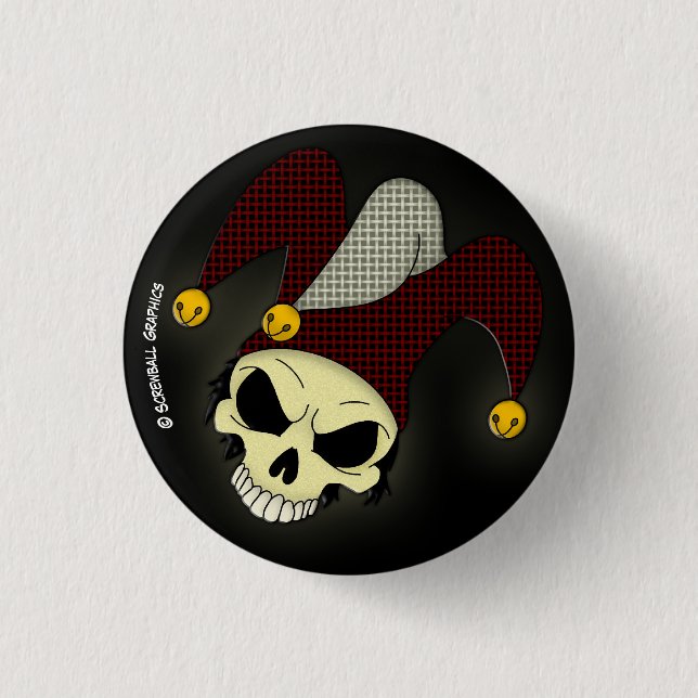 Badge Rond 2,50 Cm Bouton mort de joker (petit) (Devant)