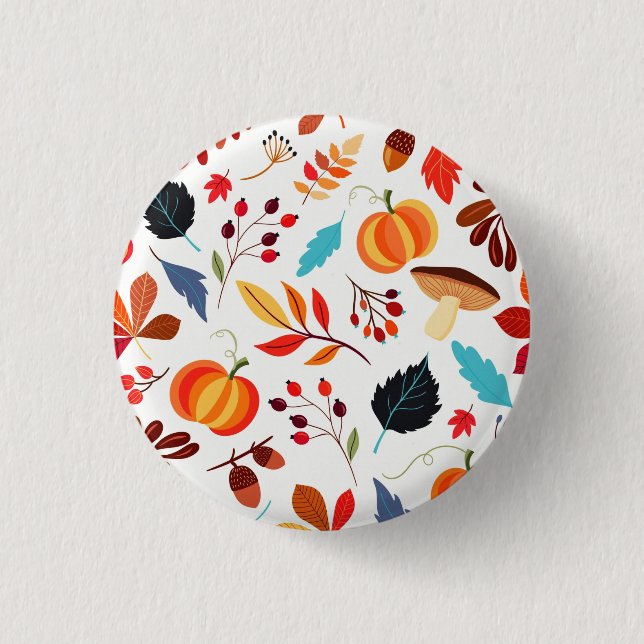 Badge Rond 2,50 Cm Bouton Motif Automne automne (Devant)