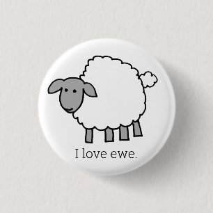 Badge Rond 2,50 Cm Bouton Mouton d'Ewe